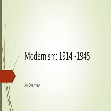 Modernism overview pptx