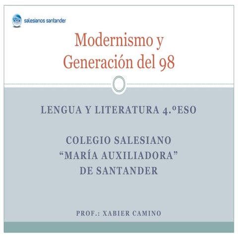 Modernismo y Generación del 98