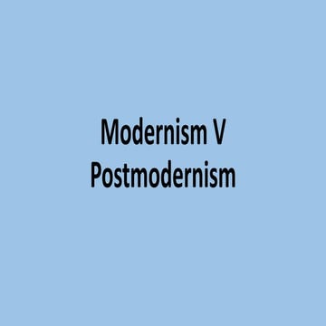 Modernism v postmodernism