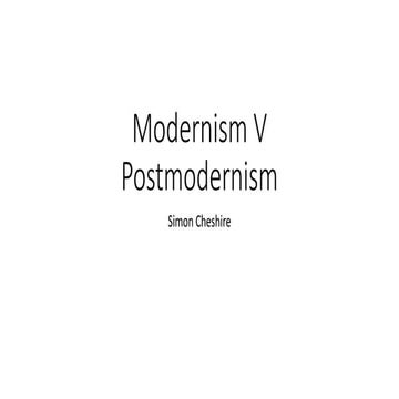 Modernism v postmodernism