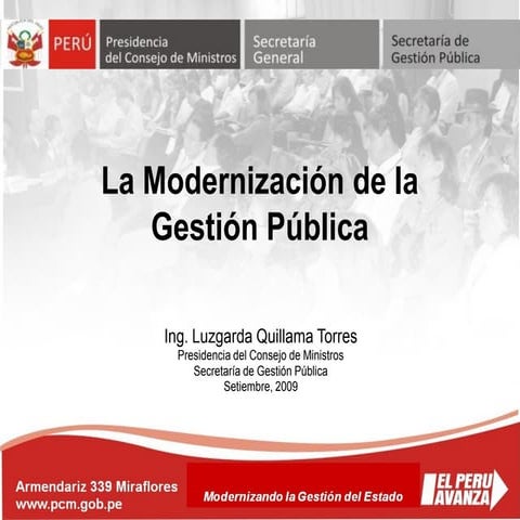 Modernizacion de la gestion publica | PDF