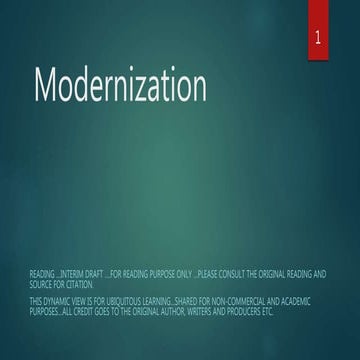 Modernization
