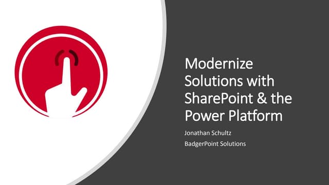 Modernize Solutions with SharePoint & the Power Platform