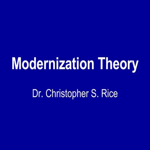 Modernization Theory