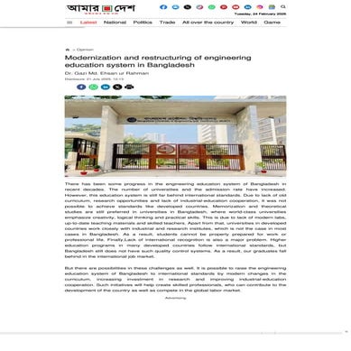 Modernizing Engineering Education in Bangladesh for Global ...