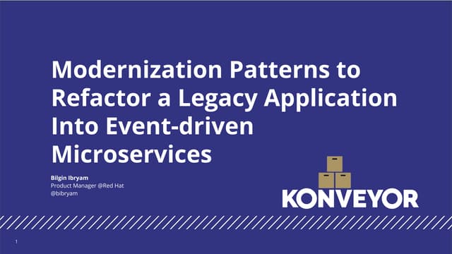 Modernization patterns to refactor a legacy application into event driven mic...