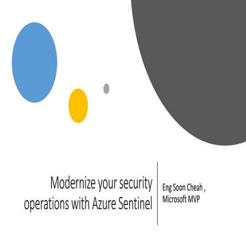 Modernize your Security Operations with Azure Sentinel