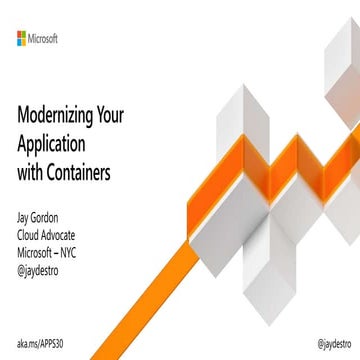 Modernizing Your Application With Containers