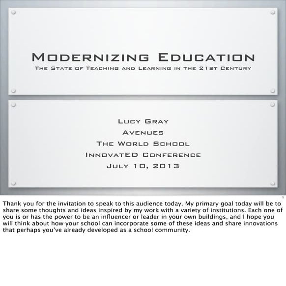 Modernizing Education at #innov8ED