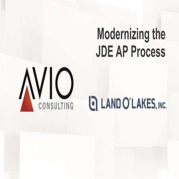 Modernizing the JDEdwards AP Process