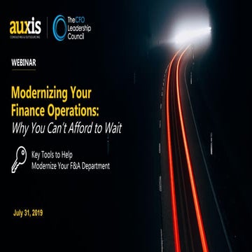 Modernizing your finance operations webinar