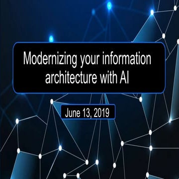 Modernizing your information architecture with ai