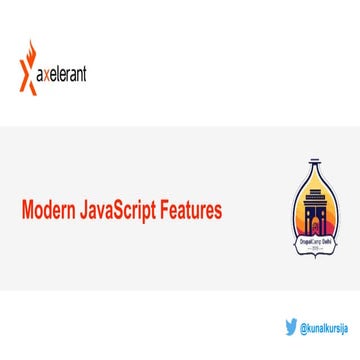 Modern java script features | PPT