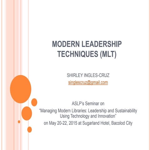 Modern Leadership Techniques