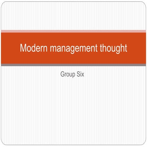 Modern management thought PPT.pptx