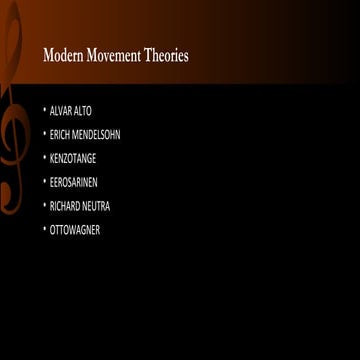 ALVAR ALTO, ERICH MENDELSOHN, KENZOTANGE, EEROSARINEN, RICHARD NEUTRA, OTTOWA...