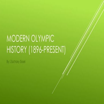 Modern olympic history (1896 present) redo final