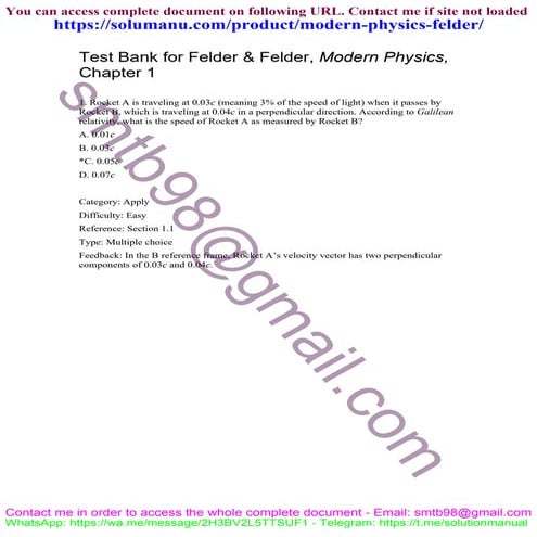 Question Bank for Modern Physics - Felder (New Edition)