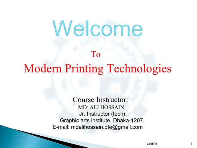 Modern printing technologies