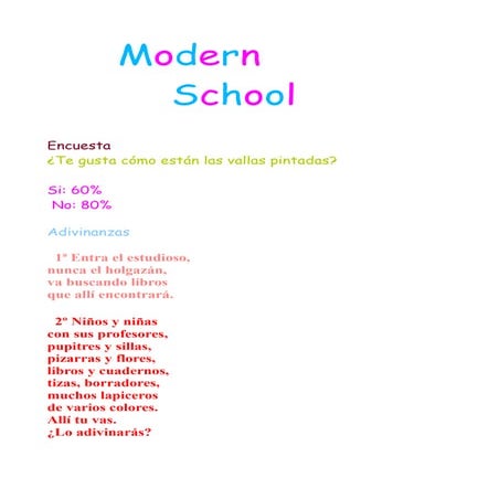 Modern school Enero