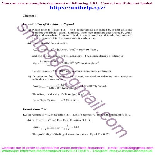 Modern Semiconductor Devices for Integrated Circuits: Answers to Problems (1s...