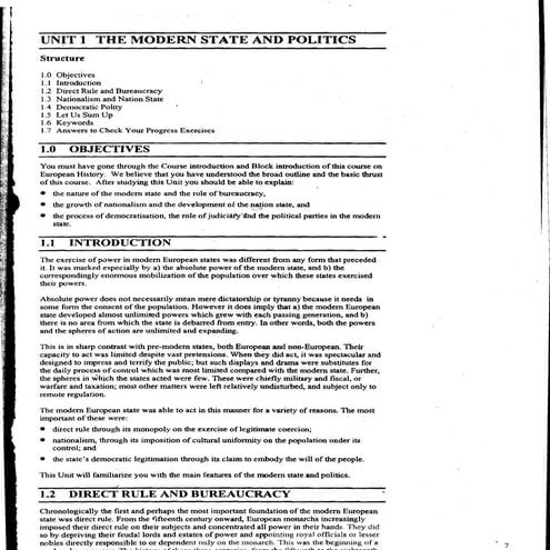 Modern state and politics