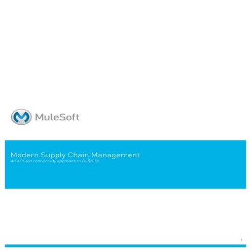Modern supply chain management whitepaper 