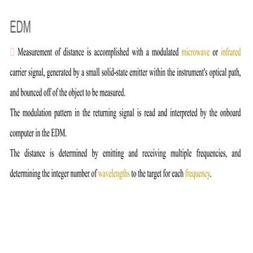 Modern surveying methods and instruments