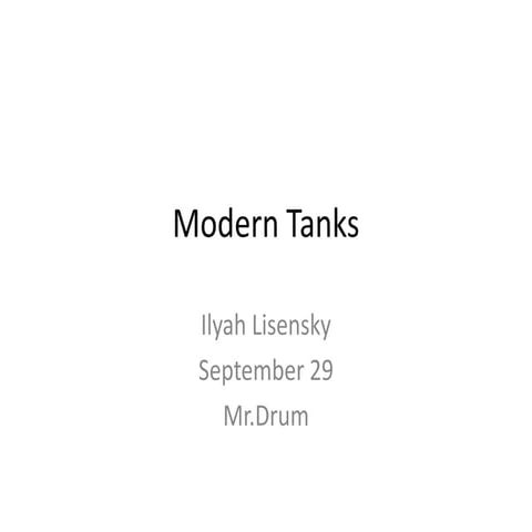 Modern tanks