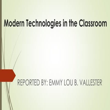 Modern technologies in the classroom