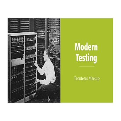 Fronteers Modern Testing