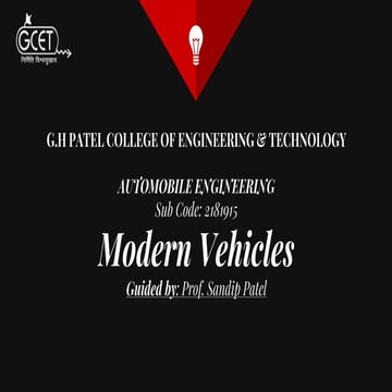 Modern vehicles (Hybrid and Electric)