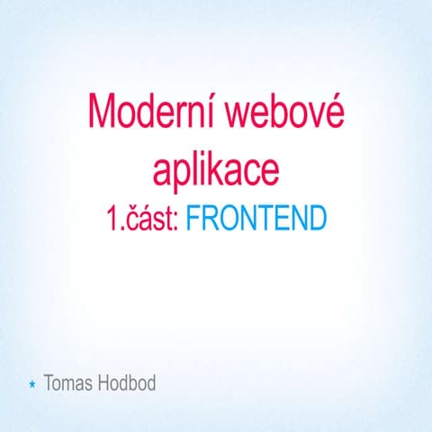 moderni webapp - frontend