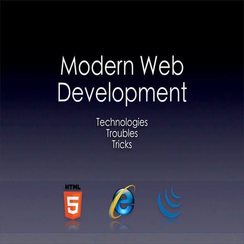 Modern Web Development | PPT