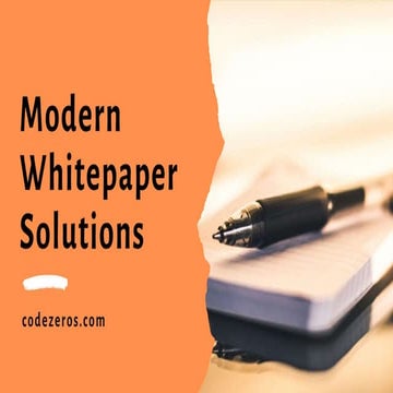 Modern whitepaper solutions - Codezeros