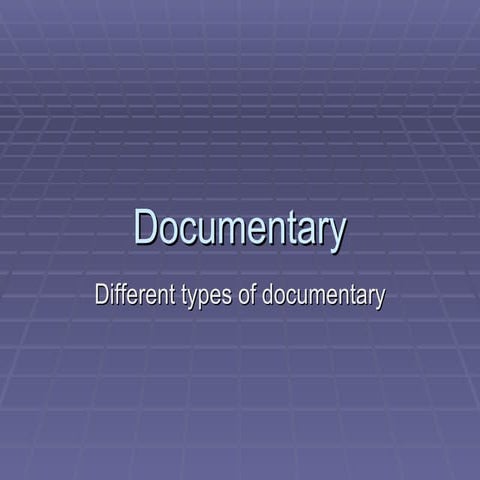 Modes Of Documentary