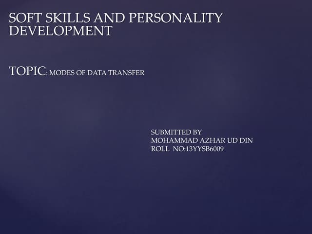 Modes of data transfer