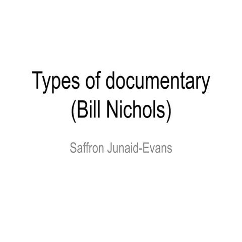 Types of documentaries (Bill Nichols)