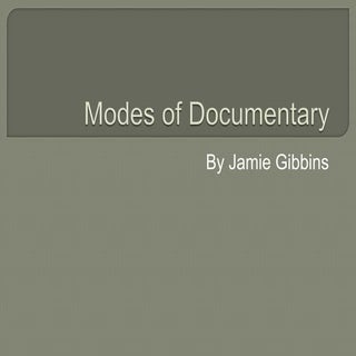 Modes of documentary