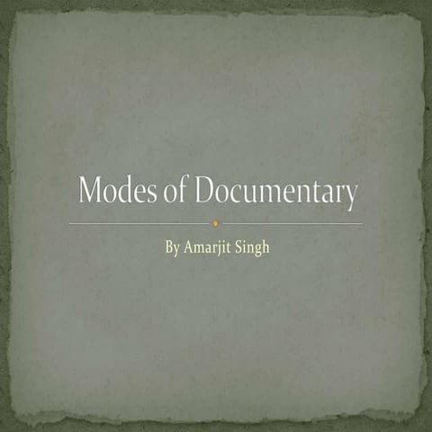 Modes of documentary