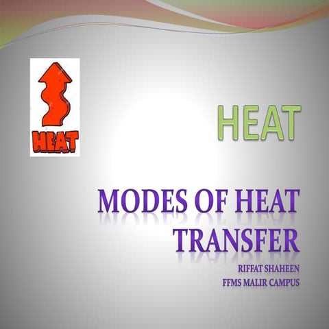 Modes of heat transfer