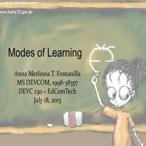 Modes of learning