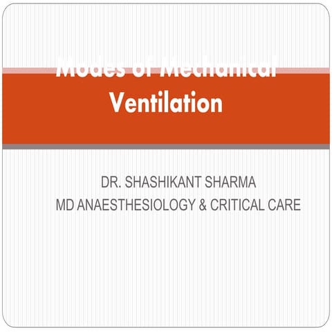 Modes of mechanical ventilation