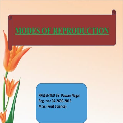 Modes of reproduction