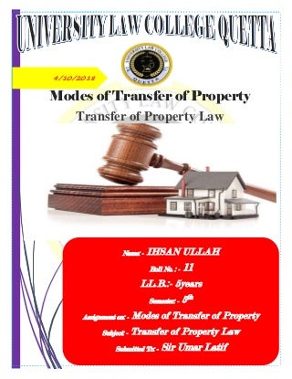 Modes of transfer of property