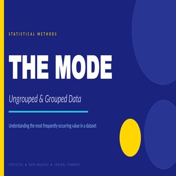 Mode in statistics | PDF