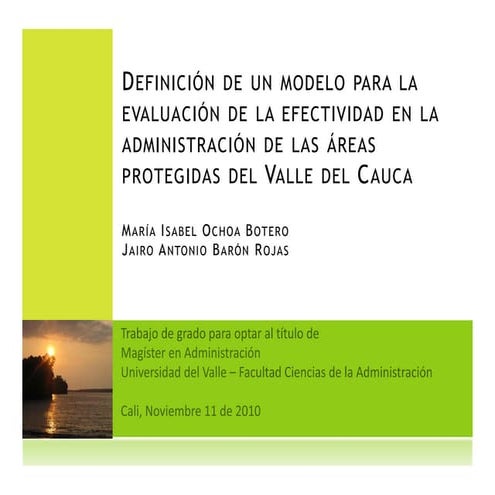 Efectividad Areas Protegidas