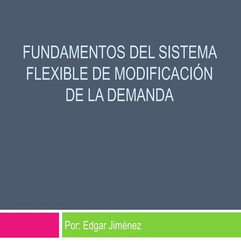 Modificación de la demanda