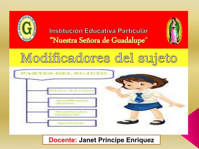 Estructura del sujeto modificadores Estructura del sujeto modificadores