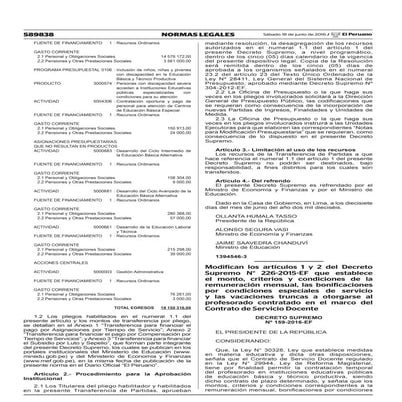 Remuneración mensual y bonificaciones del profesorado contratado en el Sector...